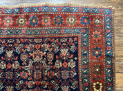 Antique Persian Tribal Rug 4x6, Kurdish Rug