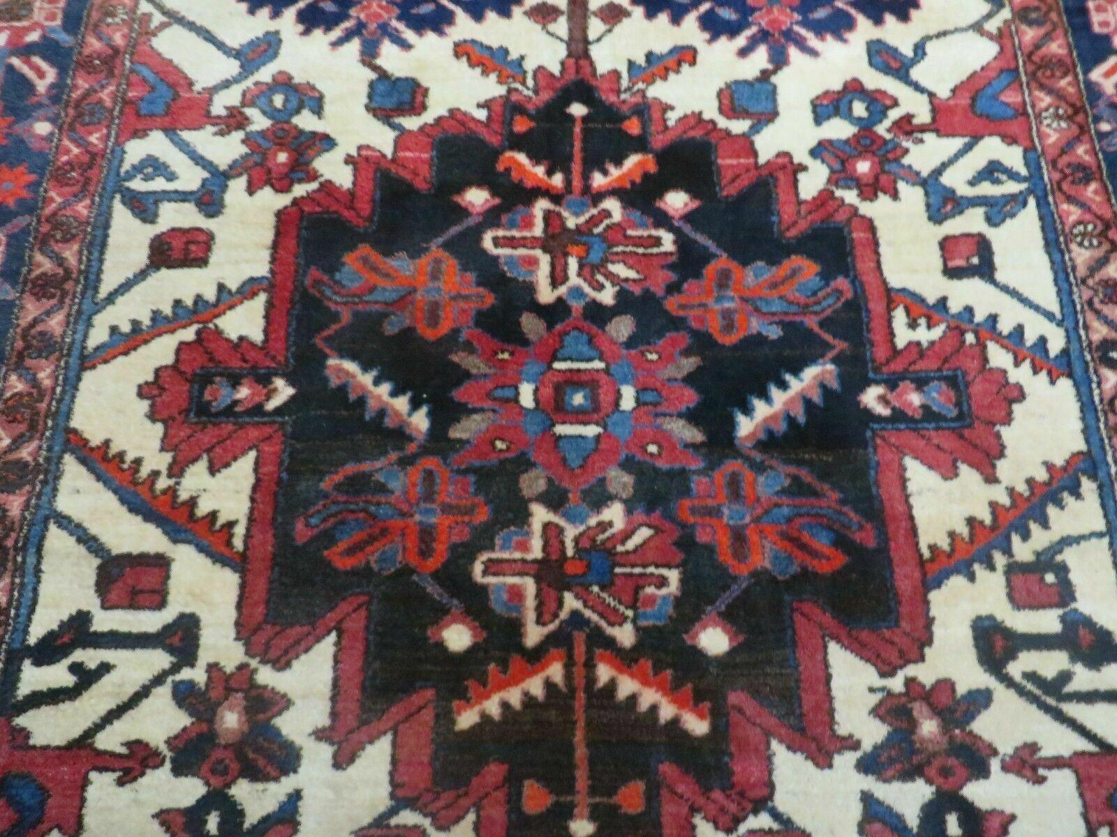 5.5' X 10.5' Antique Handmade Indian Floral Oriental Wool Rug Tribal Veg Dye Nice