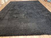 Black Shag Rug 8x10, Savafieh Milan Fluffy Black Carpet, Room Sized Shag Rug, Modern Contemporary Rug, Soft Living Room Rug, Bedroom Rug