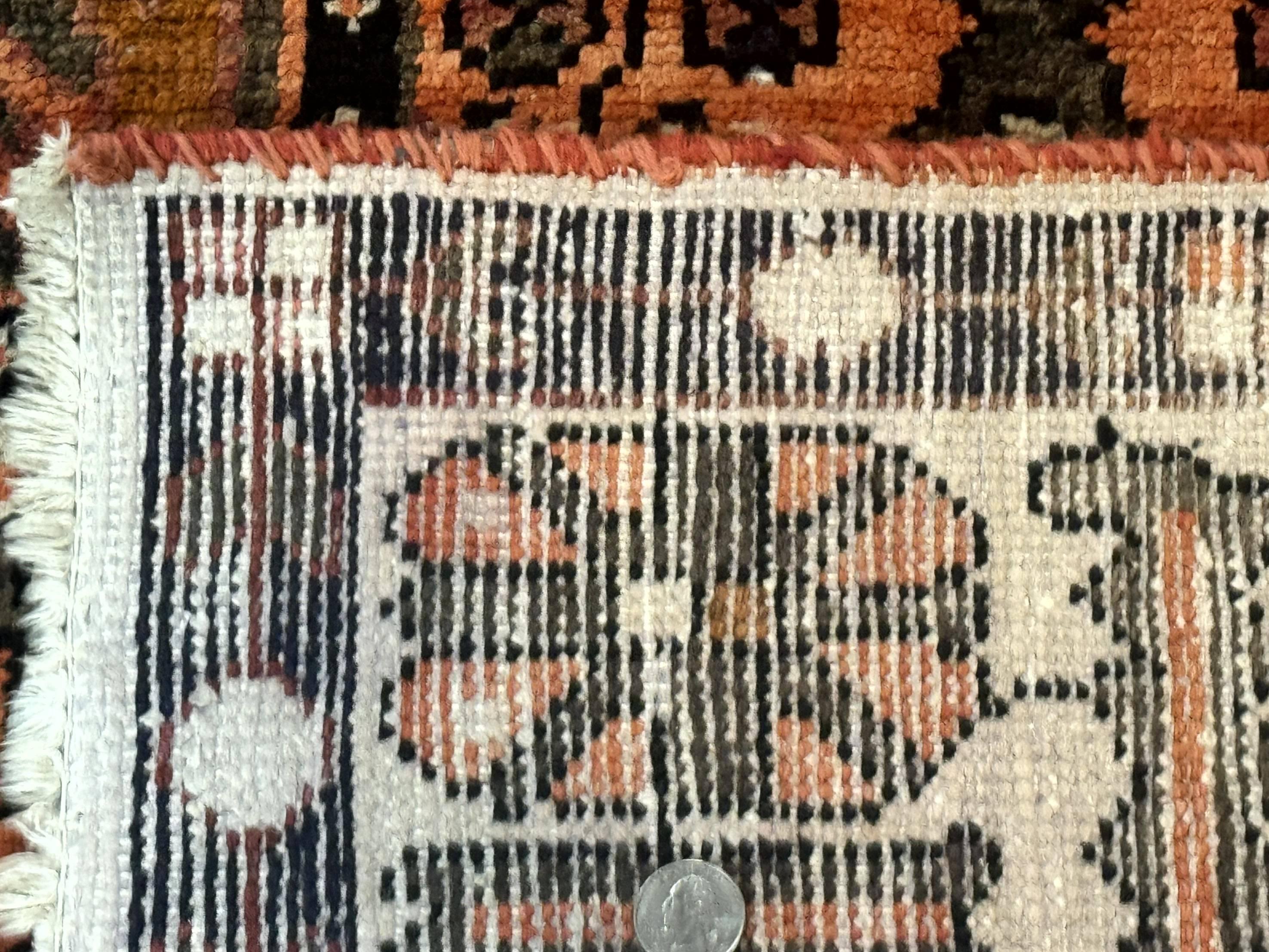 Persian Bakhtiari Tribal Rug 7x10, Panel Design, Semi Antique