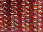 Persian Turkoman Rug 7x9, Red Tribal Carpet