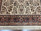 Karastan Rug 8' 8" x 12', Ivory Sarouk #760, Original Karastan Carpet 700 Series, Wool Karastan Area Rug, USA Made, Large Karastan w/ Label