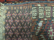 Antique Turkoman Ensi Wool Rug 4x5