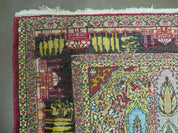 4' X 6' Antique 1920s Handmade Turkish Mehrab Design Wool Rug Lantern Beautiful
