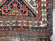 Antique Persian Qashqai Rug 5x8, Persian Tribal Rug, Khamseh Rug