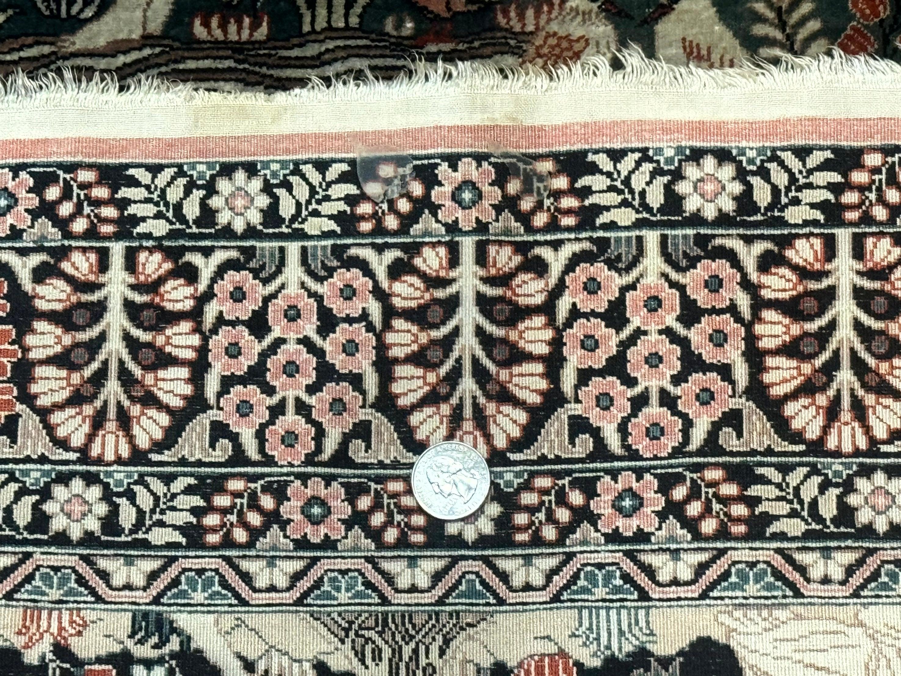 Stunning Sino Persian Pictorial Rug 2.7 x 4, Garden of Eden Adam & Eve Tree of Life Design, Extremely Fine 580 KPSI, Masterpiece