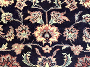 Sino Persian Rug 4x6, Navy Blue and Cream, Floral Allover Oriental Carpet
