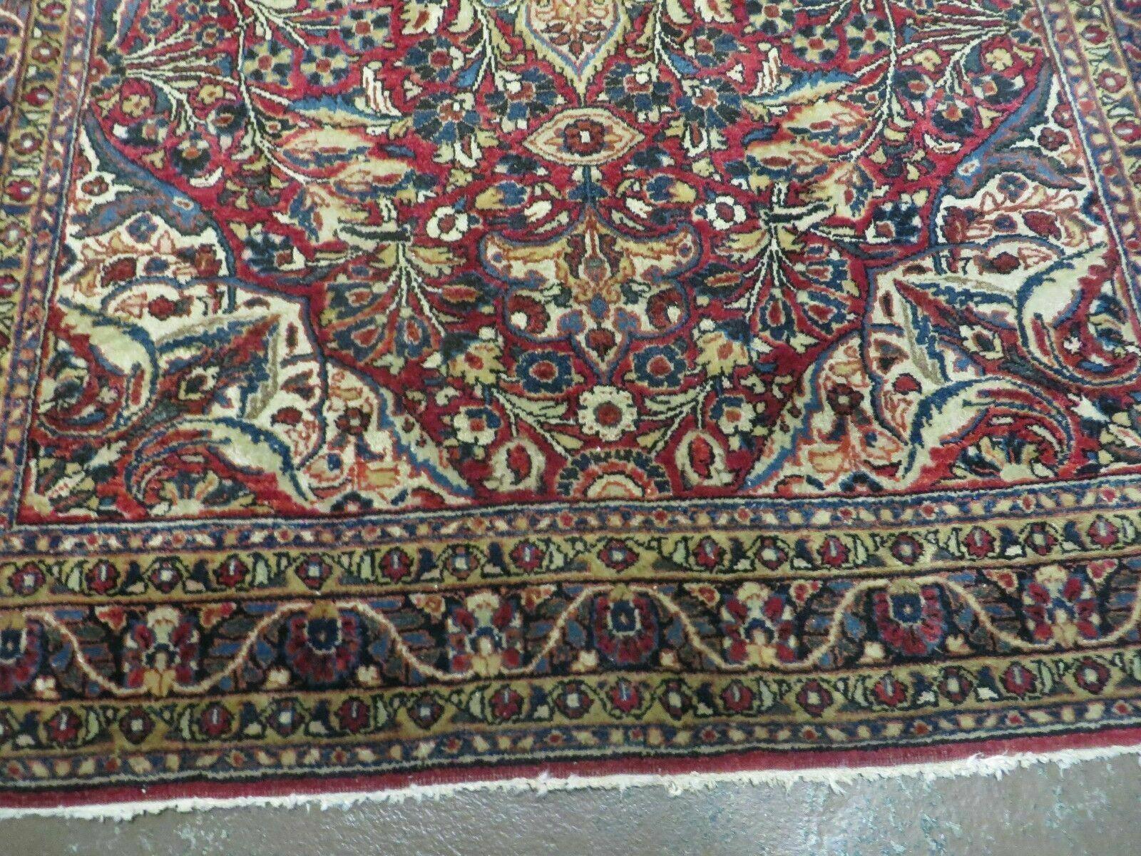 3' 5" X 5' Antique Handmade Indian Agra Fine Weave Wool Rug Organic dye Nice