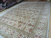 8' 5" X 12' Handmade India Agra Floral Oriental Wool Rug Tea Washed Carpet Nice