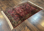 Persian Sarouk Rug 3x5, Antique Persian Carpet