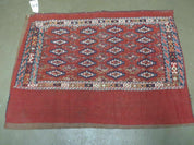 45" X 32" Antique Handmade Bokhara Turkoman Yomud Chuval Wool Rug Soumak NICE