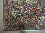 3' 5" X 5' Antique Handmade Indian Agra Fine Weave Wool Rug Organic dye Nice
