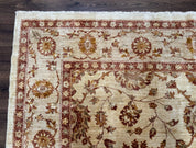 Pakistani Peshawar Rug 8x10, Pak Persian Traditional Oriental Carpet, Handmade, Wool, Allover Pattern