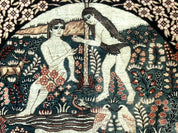 Stunning Sino Persian Pictorial Rug 2.7 x 4, Garden of Eden Adam & Eve Tree of Life Design, Extremely Fine 580 KPSI, Masterpiece