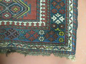 3' X 6' Antique 1920s Handmade Caucasian Karabagh Ganjeh Talesh Wool Rug Nice