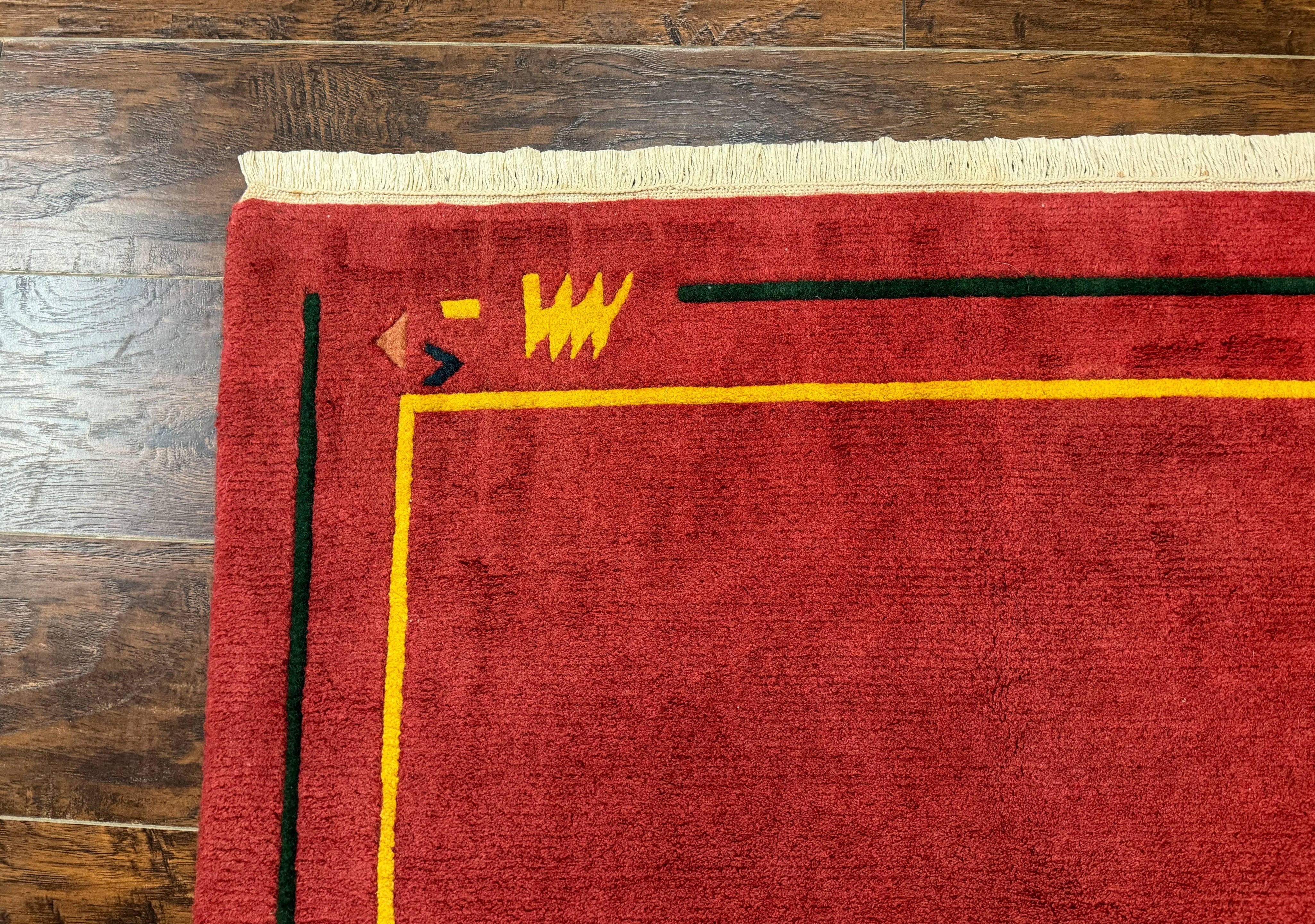 Indo Persian Gabbeh Rug 3x5, Red