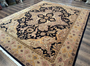 Handmade Wool Rug 8x10, Black & Dark Beige, Nourison, Traditional Rug