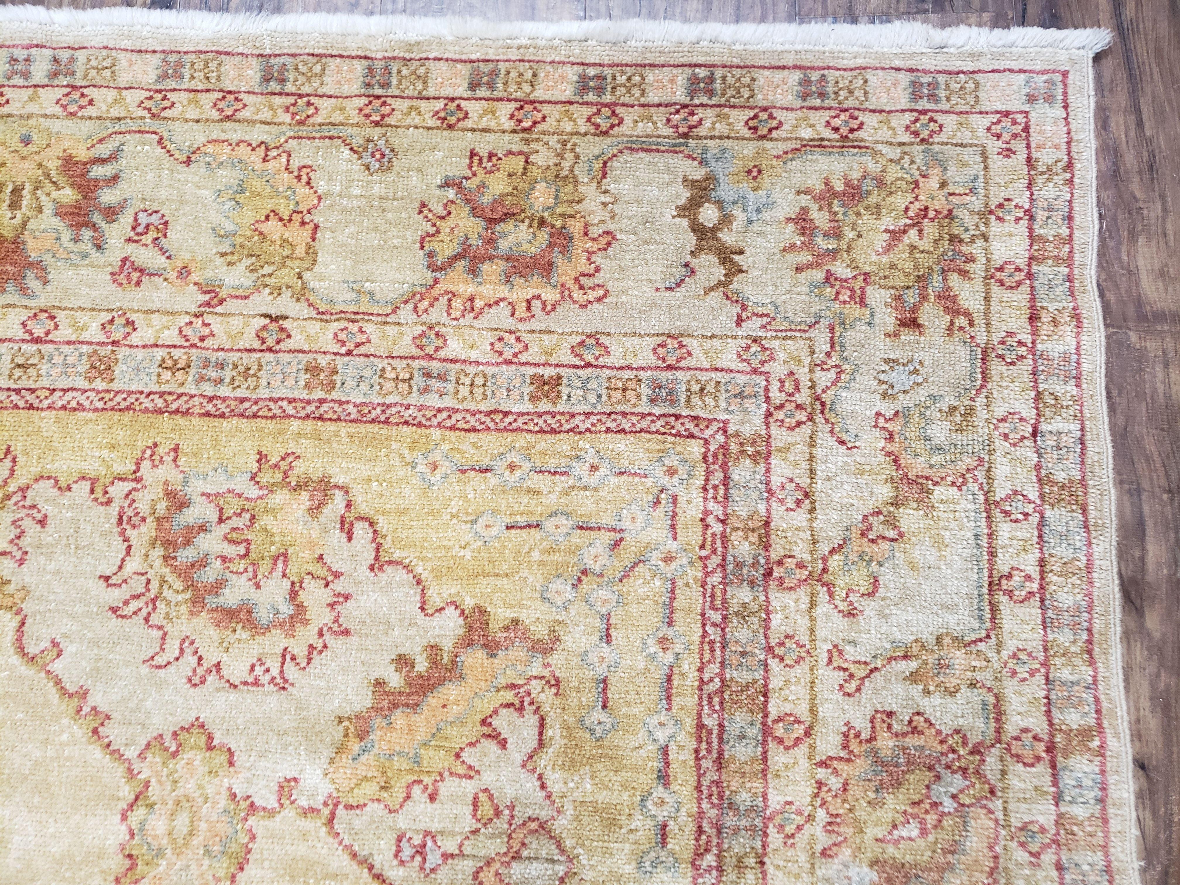 6x9 Turkish Oushak Rug, Wool Rug, Hand Knotted