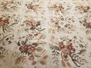 Needlepoint Rug 8x10 Aubusson Rug Victorian Floral Rug Handmade French Style French Decor Garden Panel Beige 8 x 10 Area Rug 100% Wool
