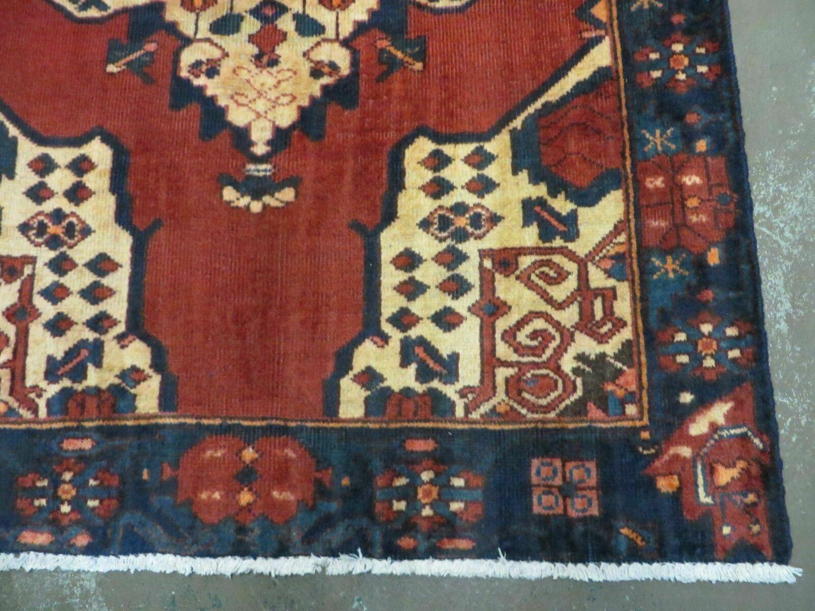 4' X 7' Antique 1920 Handmade Turkish Wool Rug Veg Dye Nice