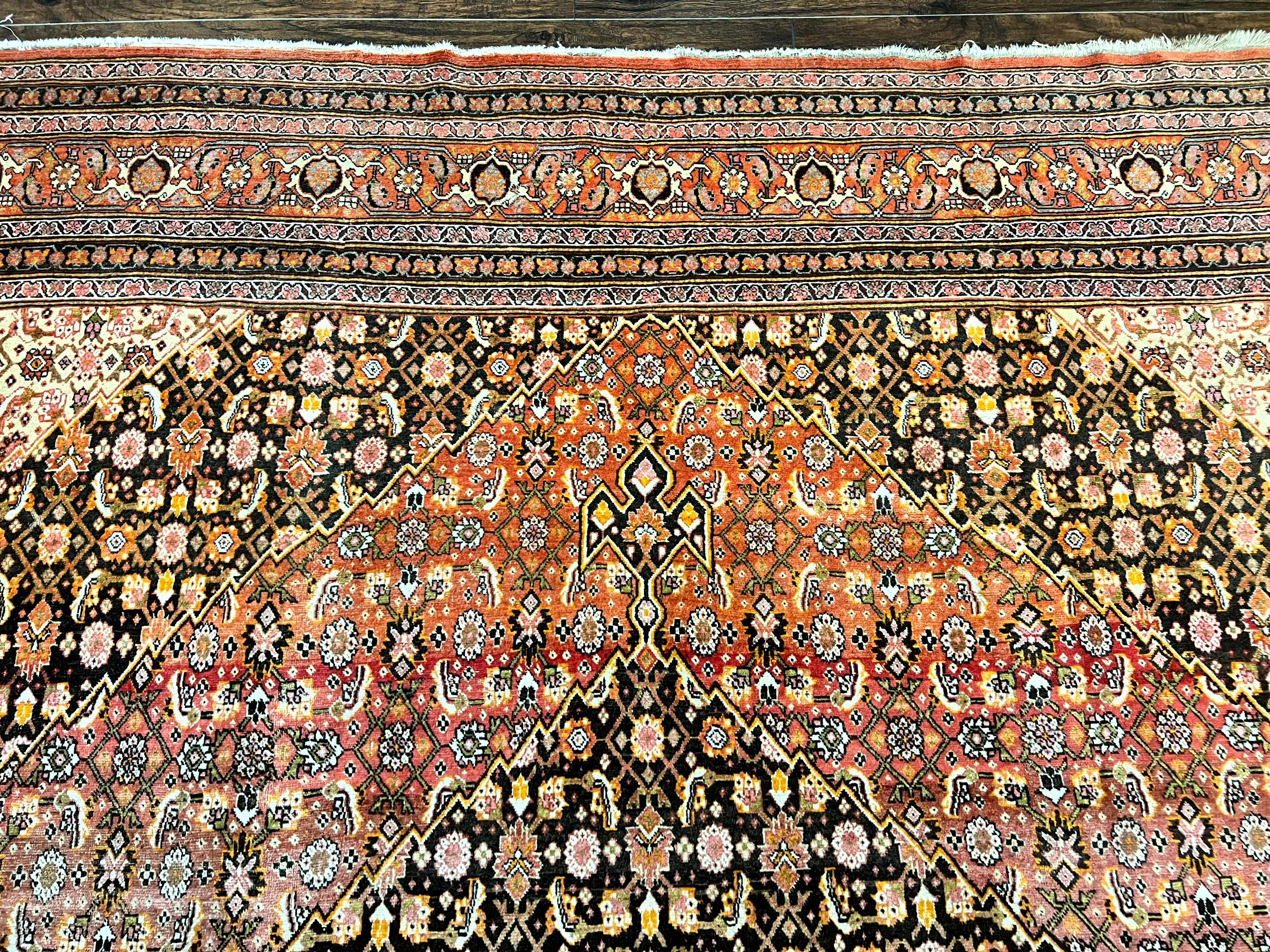 Rare Antique Persian Tabriz Rug 9x12, Red, Handmade, Wool