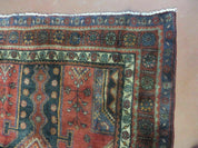 4' X 9' Antique Handmade Turkish Tribal Oriental Geometric Wool Rug # 605