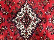 Palace Size Persian Rug 11x18, Red, Bibikabad Rug, Handmade Large Wool Carpet, Persian Hamadan Rug, Dargazin Rug