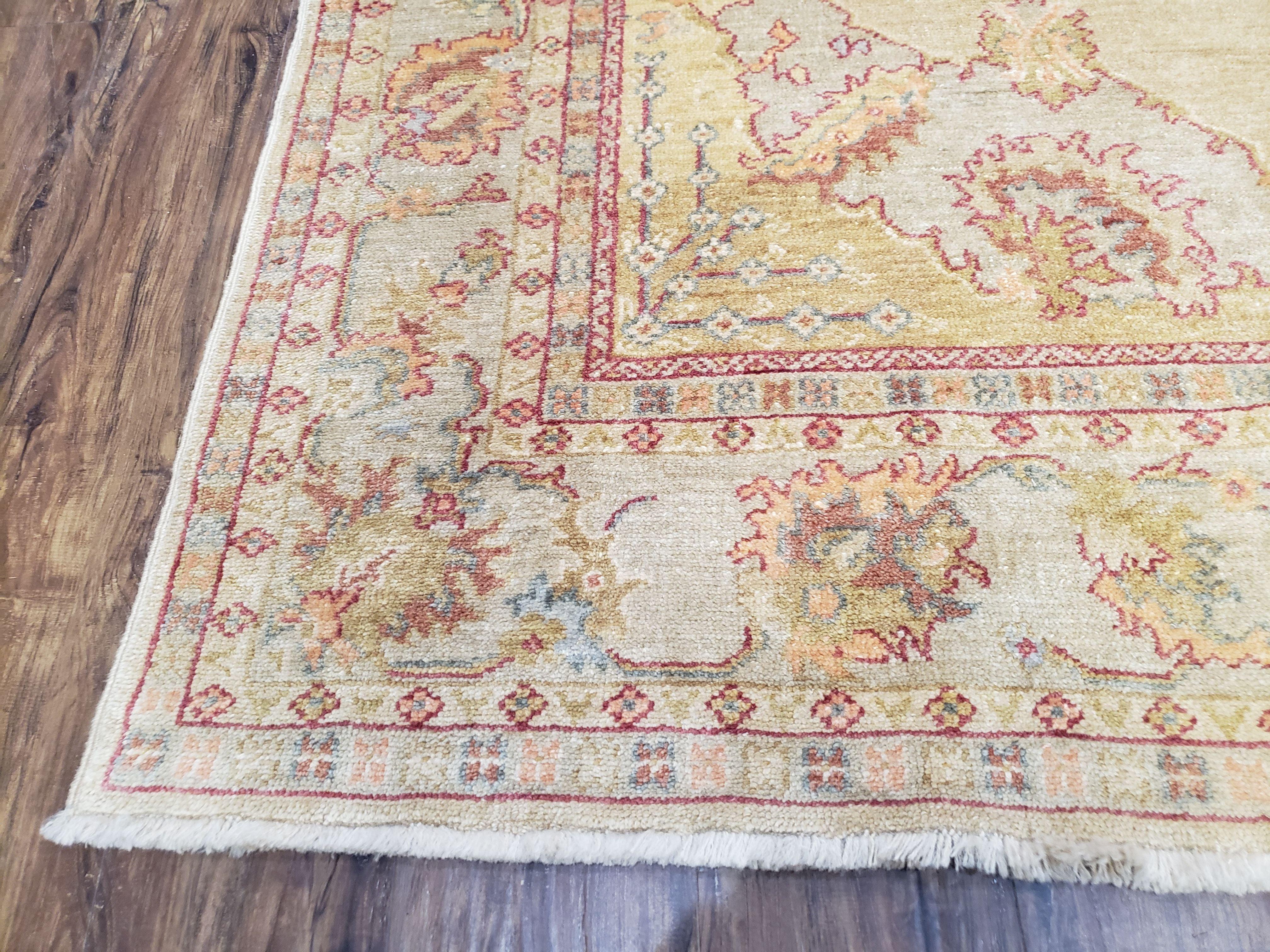 6x9 Turkish Oushak Rug, Wool Rug, Hand Knotted