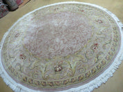 6' X 6' Round Handmade Fine Chinese Floral Oriental Silk Wool Rug Carpet Nice