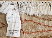 8x10 Oushak Rug, Pakistani Peshawar Wool Carpet, Beige Tan