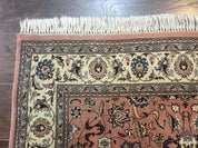 Pak Persian Rug 4x6, Pink and Cream, Very Fine 225 KPSI, Handmade Wool Oriental Carpet