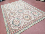 New Needlepoint Rug, 6x9 Needlepoint Carpet, Flatweave Rug, Vicotorian French European English Decor, Elegant Rug for Living Room, Handmade