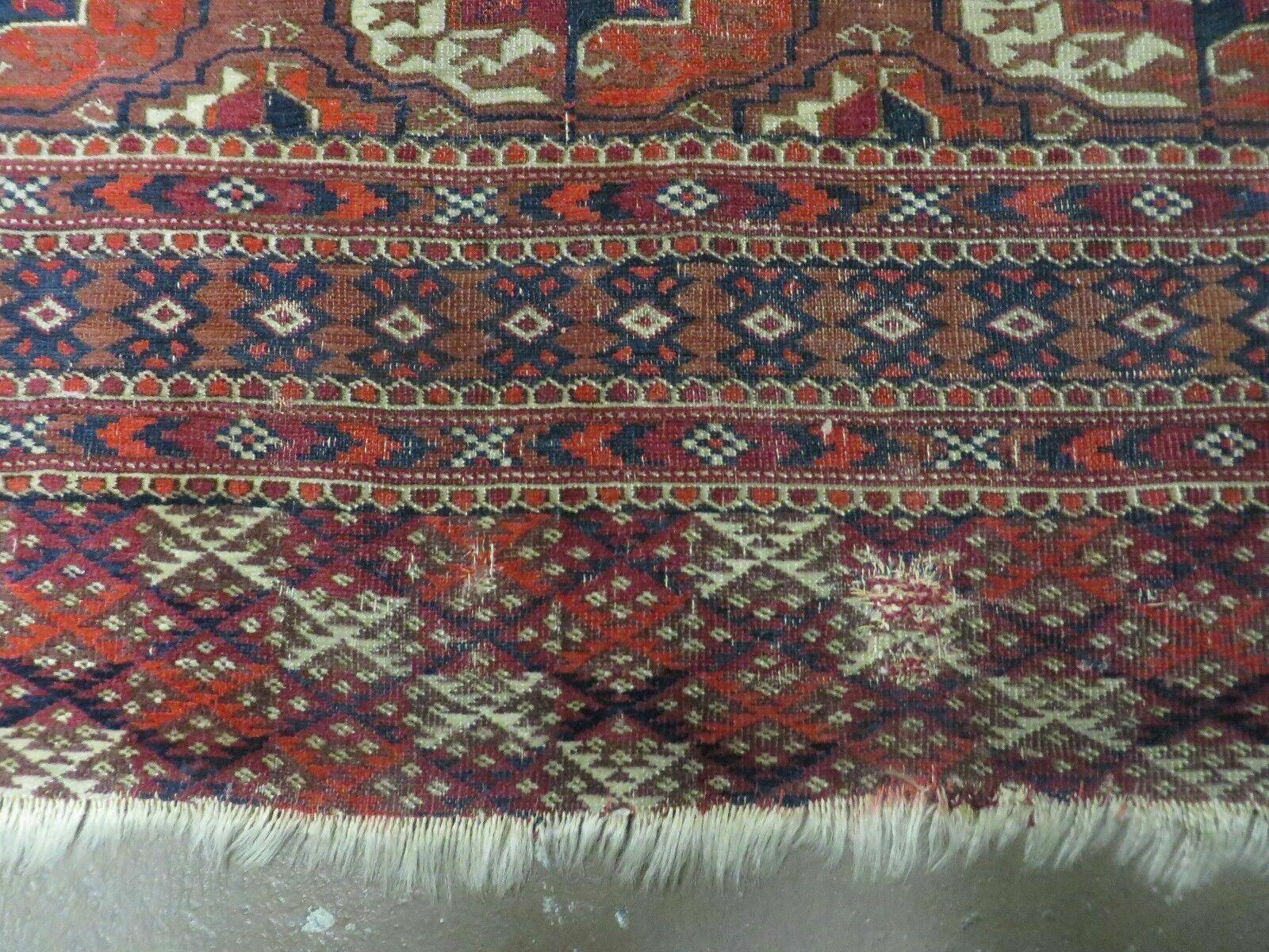 6' X 10' Antique Handmade Bokhara Turkoman Yamud Wool Rug Carpet NICE # 61