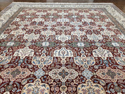 Persian Nain Rug 11x15 – Wool on Silk, Hand-Knotted, Signed Masterpiece