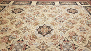 Needlepoint Rug 8x10ft Allover European Design Flowers 100% Wool Hand Knotted Aubusson Area Rug Brand New Flatweave Needle Point Carpet Chic
