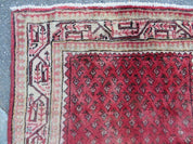3'7"X 10' Antique Handmade India Oriental Paisley Wool Runner Rug Vegy # 31