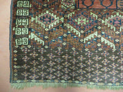 Antique Turkoman Ensi Wool Rug 4x5