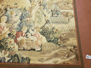 4' X 6' Tapestry French Design Handmade Aubusson Weave Nature One Of A Kind