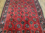 4 x 8 Handmade Baluch Afghan Turkoman Tribal Wool Rug Organic Dyes 8x4 Carpet