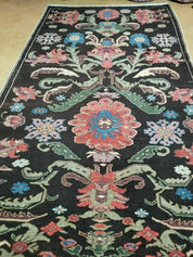 4' 5" X 16' 1" Antique Karabagh Caucasian Rug Handmade Wool Carpet Organic Dye