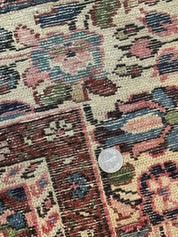 Antique Persian Malayer Rug 4'7" x 6'6" – 1920s Tribal Red Wool Carpet