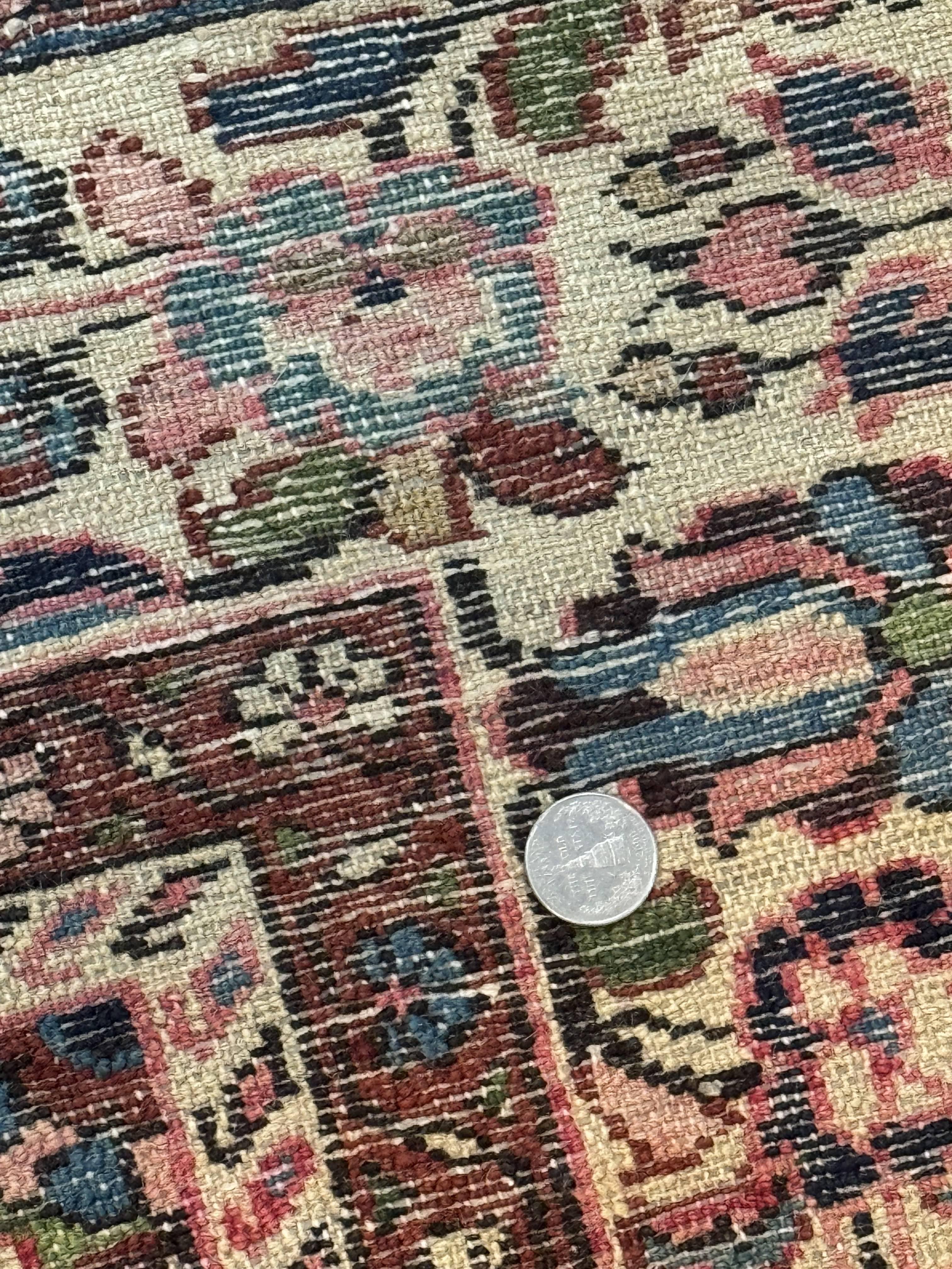 Antique Persian Malayer Rug 4'7" x 6'6" – 1920s Tribal Red Wool Carpet