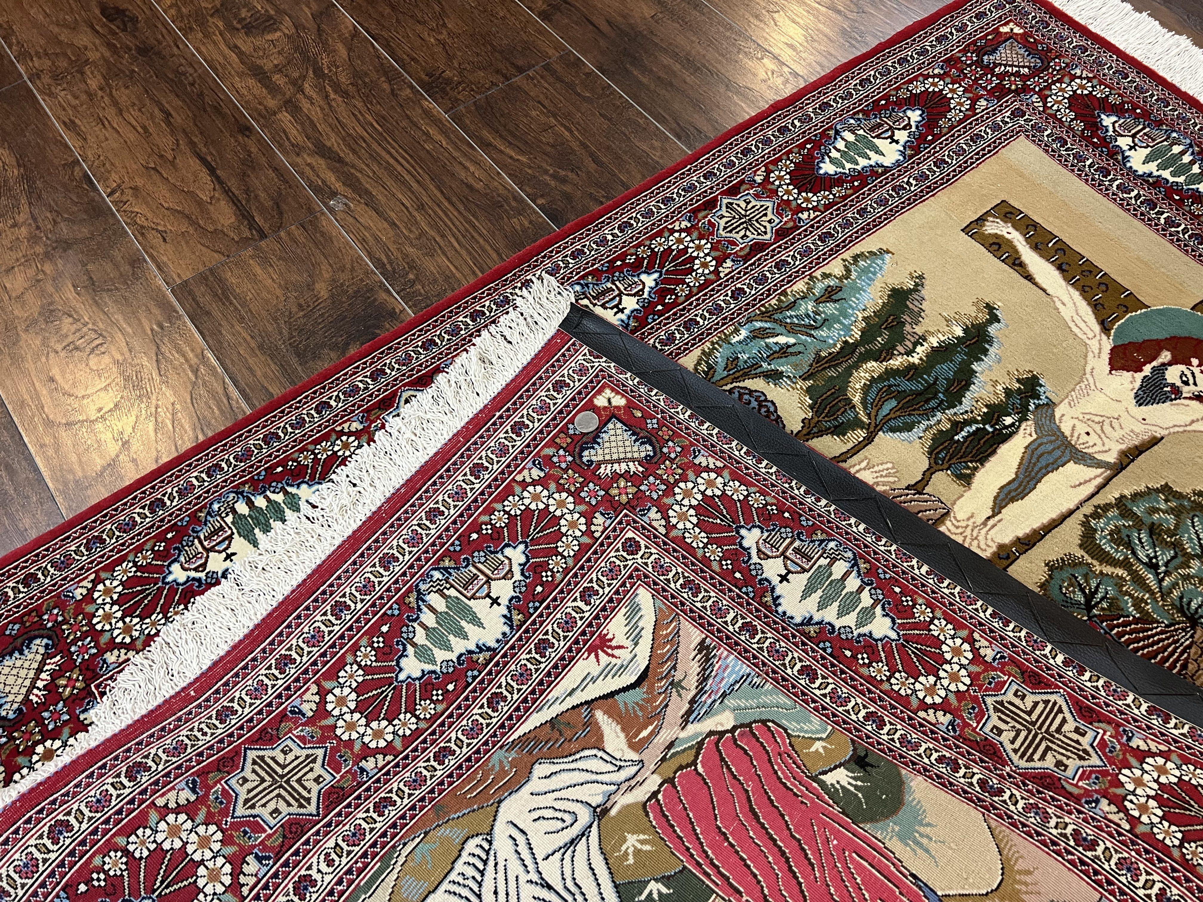 Persian Kashan Pictorial Rug 3x5 - Jesus on Cross