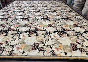 Palace Size Needlepoint Rug 13x17, Extra Large Wool Floral Handmade Carpet, European Design, Botanical