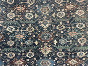 Antique Persian Bidjar Rug 8x15 – Navy Blue, Herati Pattern, Early 20th Century