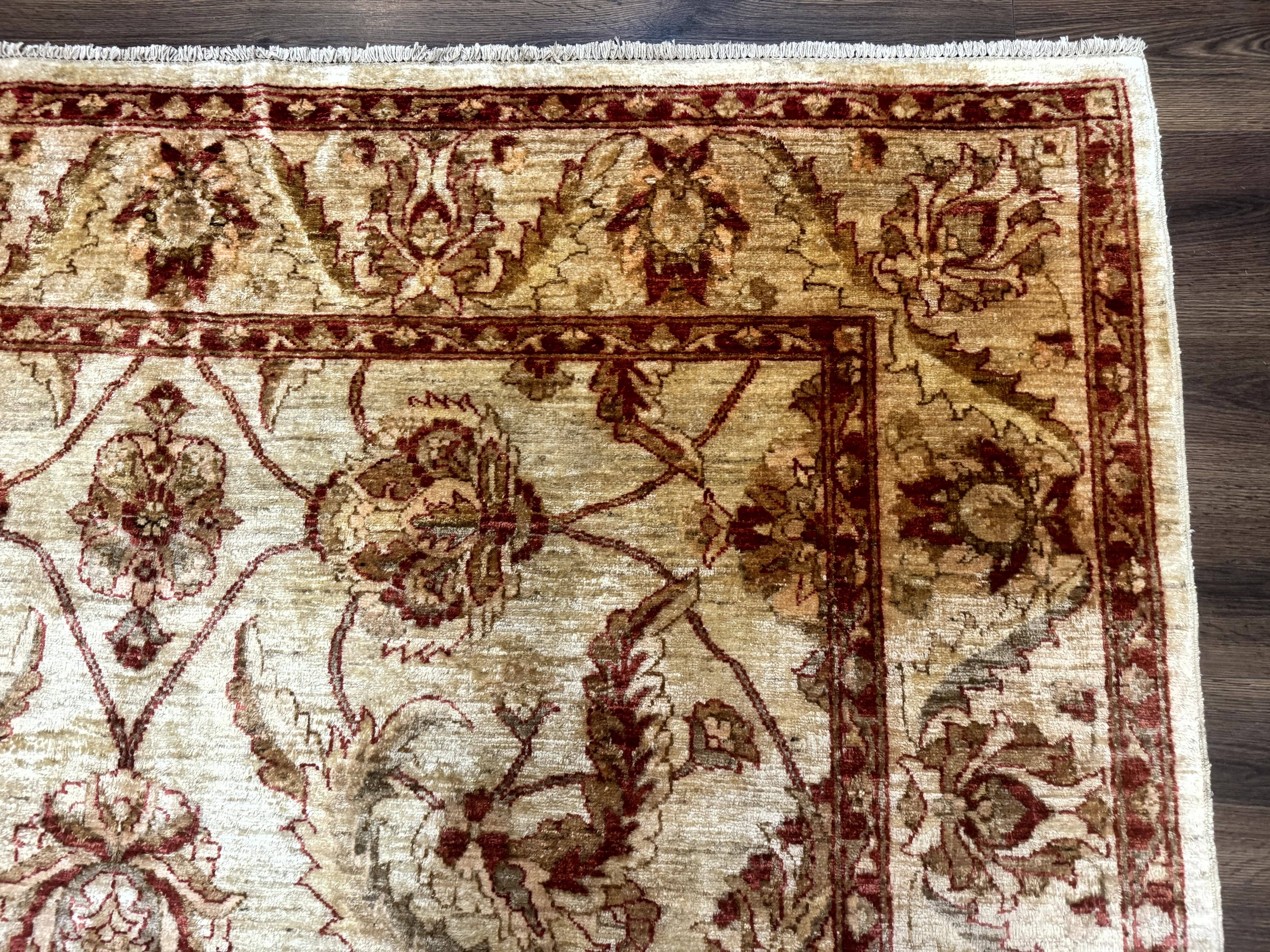 Indian Mahal Rug 7x9, Traditional Wool Carpet