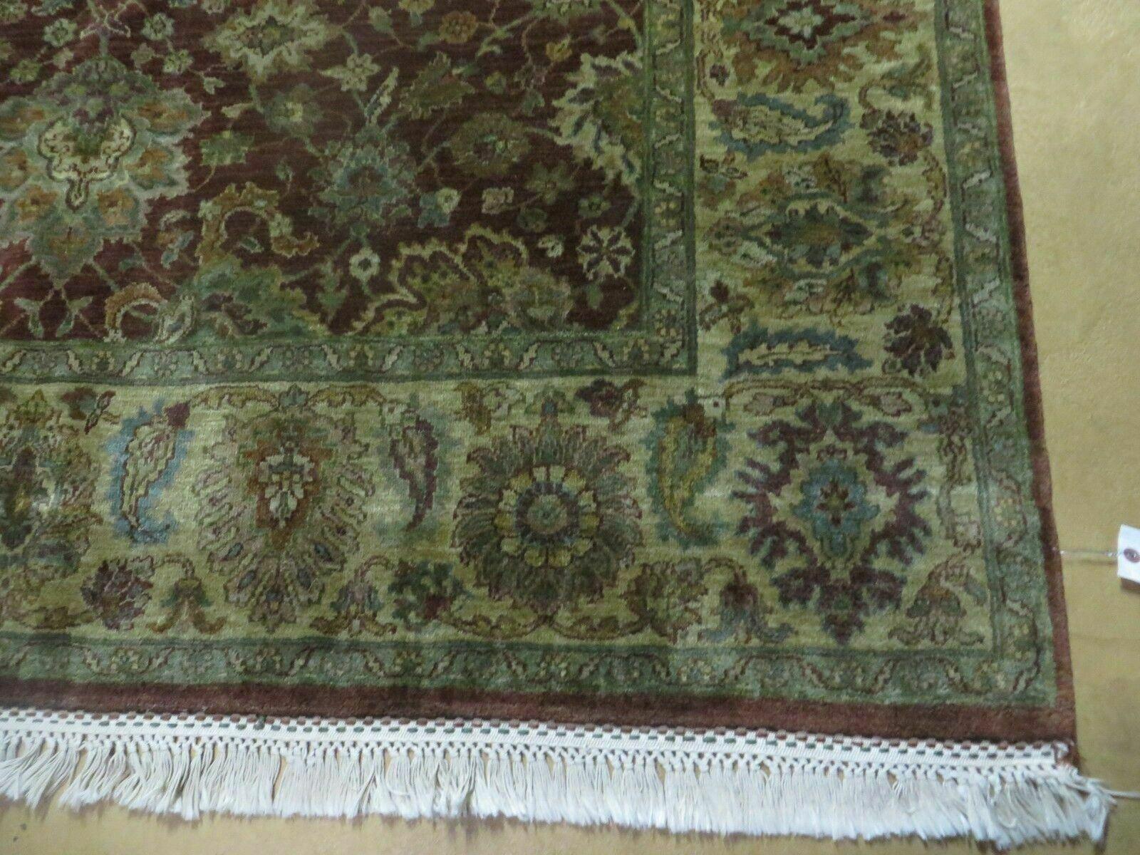 6' X 9' Handmade India Floral Oriental Wool Rug Carpet Tea Wash Red Hand Knotted