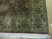 6' X 9' Handmade India Floral Oriental Wool Rug Carpet Tea Wash Red Hand Knotted