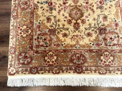 Sino Persian Rug 4x6, Wool and Silk Highlights, Fine 200 KPSI