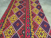 6' X 13' Antique Turkish Kilim Handmade Flat Weave Wool Rug Veg Dye